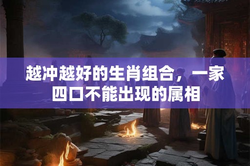 越冲越好的生肖组合，一家四口不能出现的属相