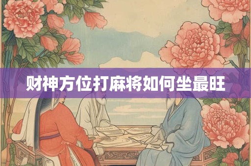 财神方位打麻将如何坐最旺