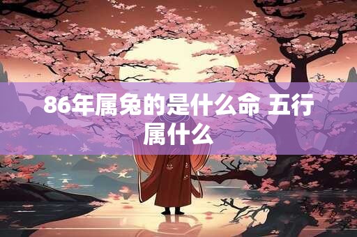 86年属兔的是什么命 五行属什么