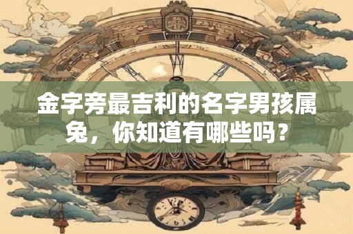 金字旁最吉利的名字男孩属兔，你知道有哪些吗？