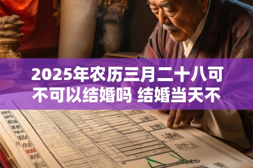 2025年农历三月二十八可不可以结婚吗 结婚当天不吉利的征兆！