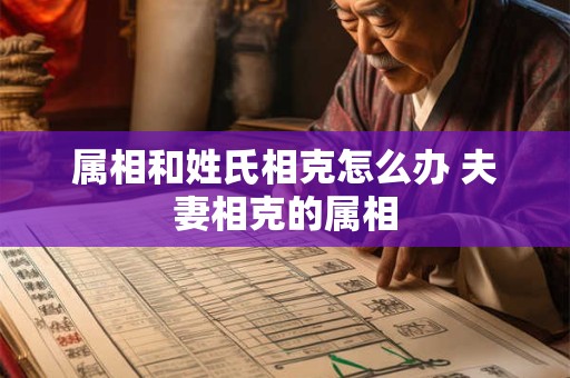 属相和姓氏相克怎么办 夫妻相克的属相
