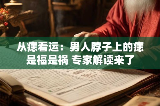 从痣看运：男人脖子上的痣是福是祸 专家解读来了