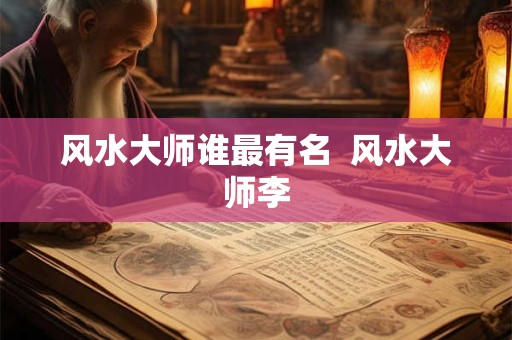 风水大师谁最有名 风水大师李 风水大师谁最有名 风水大师李