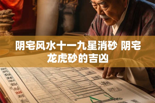阴宅风水十一九星消砂 阴宅龙虎砂的吉凶