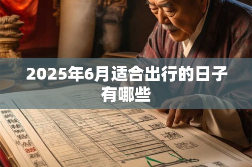 2025年6月适合出行的日子有哪些