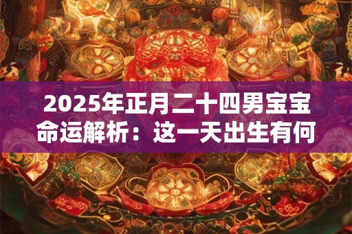 2025年正月二十四男宝宝命运解析：这一天出生有何特殊之处