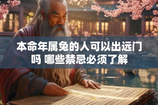 本命年属兔的人可以出远门吗 哪些禁忌必须了解