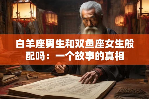 白羊座男生和双鱼座女生般配吗：一个故事的真相