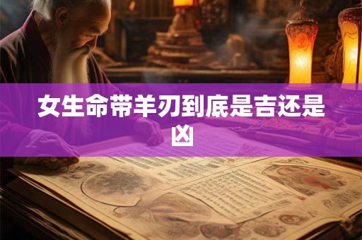 女生命带羊刃到底是吉还是凶