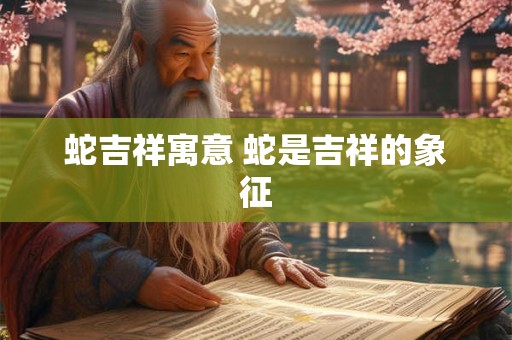 蛇吉祥寓意 蛇是吉祥的象征