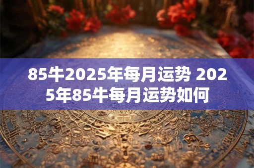 85牛2025年每月运势 2025年85牛每月运势如何