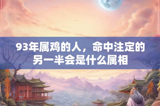 93年属鸡的人，命中注定的另一半会是什么属相