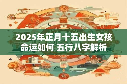 2025年正月十五出生女孩命运如何 五行八字解析