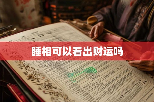 睡相可以看出财运吗