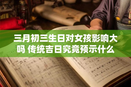 三月初三生日对女孩影响大吗 传统吉日究竟预示什么