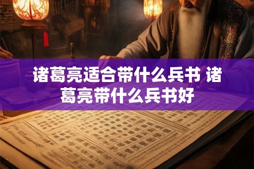 诸葛亮适合带什么兵书 诸葛亮带什么兵书好