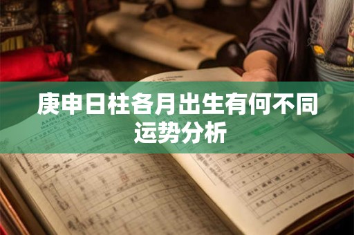 庚申日柱各月出生有何不同 运势分析