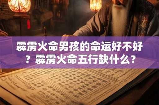 霹雳火命男孩的命运好不好？霹雳火命五行缺什么？