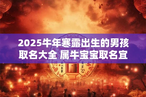 2025牛年寒露出生的男孩取名大全 属牛宝宝取名宜用字