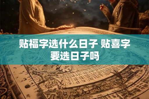 贴福字选什么日子 贴喜字要选日子吗
