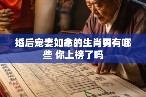 婚后宠妻如命的生肖男有哪些 你上榜了吗