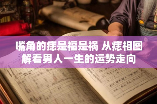 嘴角的痣是福是祸 从痣相图解看男人一生的运势走向