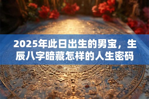 2025年此日出生的男宝，生辰八字暗藏怎样的人生密码