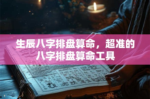 生辰八字排盘算命，超准的八字排盘算命工具