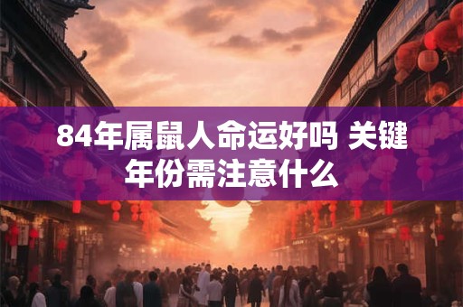 84年属鼠人命运好吗 关键年份需注意什么
