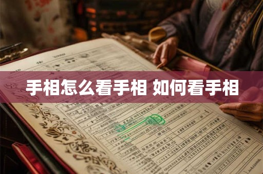 手相怎么看手相 如何看手相