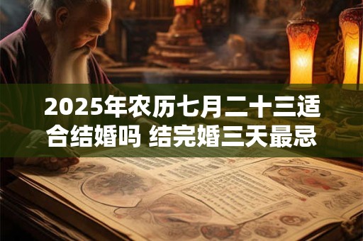 2025年农历七月二十三适合结婚吗 结完婚三天最忌讳什么