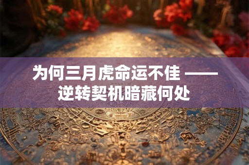 为何三月虎命运不佳 ——逆转契机暗藏何处