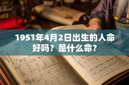 1951年4月2日出生的人命好吗？是什么命？