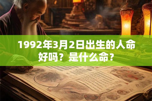 1992年3月2日出生的人命好吗？是什么命？