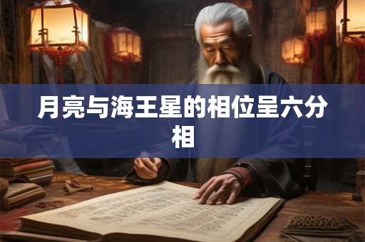 月亮与海王星的相位呈六分相