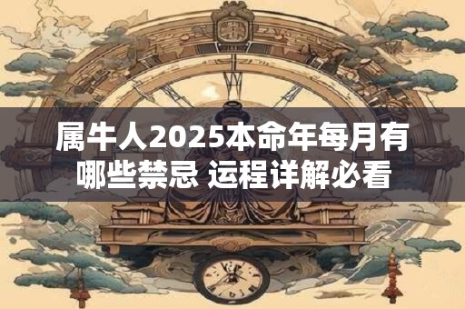 属牛人2025本命年每月有哪些禁忌 运程详解必看