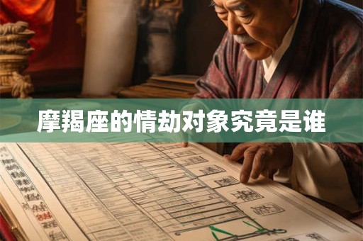 摩羯座的情劫对象究竟是谁