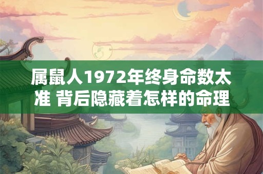 属鼠人1972年终身命数太准 背后隐藏着怎样的命理玄机