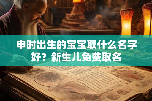 申时出生的宝宝取什么名字好？新生儿免费取名