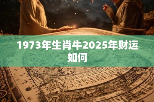 1973年生肖牛2025年财运如何