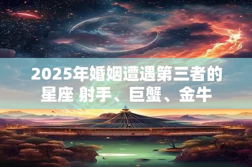 2025年婚姻遭遇第三者的星座 射手、巨蟹、金牛