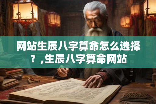 网站生辰八字算命怎么选择？,生辰八字算命网站