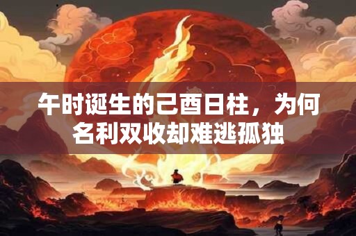 午时诞生的己酉日柱，为何名利双收却难逃孤独