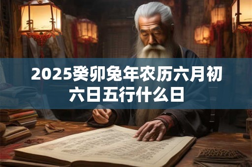 2025癸卯兔年农历六月初六日五行什么日