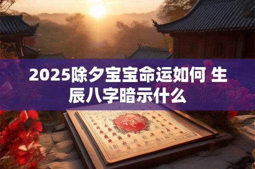 2026除夕宝宝命运如何 生辰八字暗示什么