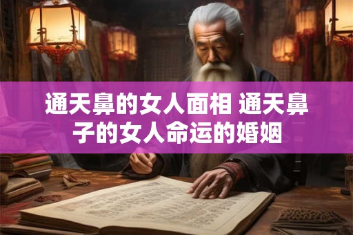 通天鼻的女人面相 通天鼻子的女人命运的婚姻