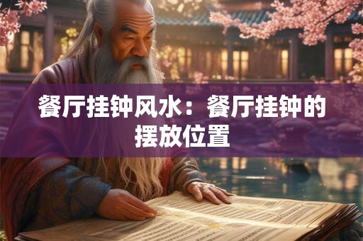 餐厅挂钟风水：餐厅挂钟的摆放位置