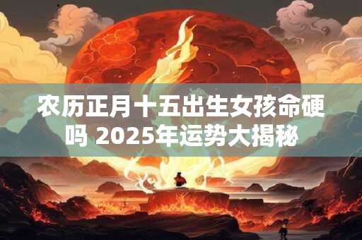 农历正月十五出生女孩命硬吗 2025年运势大揭秘