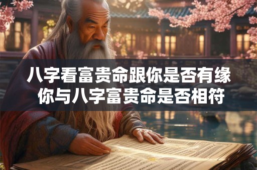 八字看富贵命跟你是否有缘 你与八字富贵命是否相符